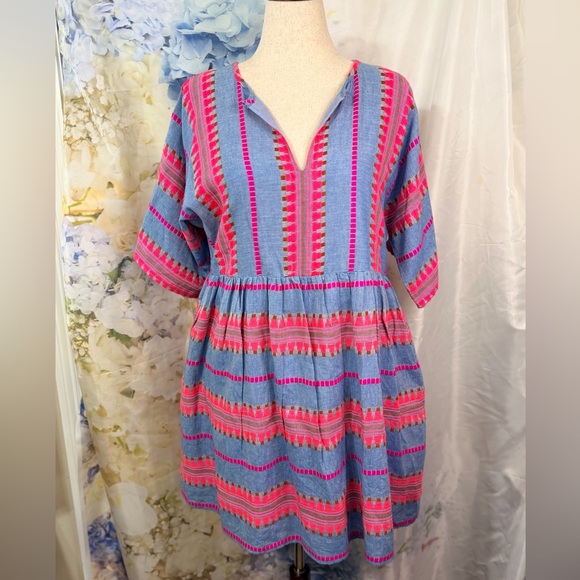 THML Dresses & Skirts - THML Pink and Blue Striped Mini Dress